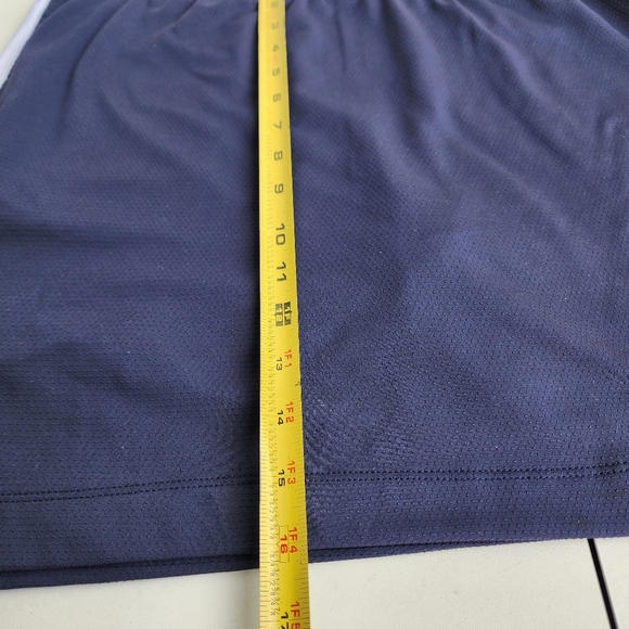 Nike Womens Golf Dri Fit Navy Blue White Stripe Skirt Skort Pockets Stretch M - Picture 3 of 11